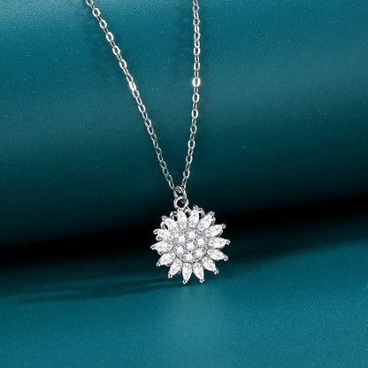 Rotating Sunflower Necklace