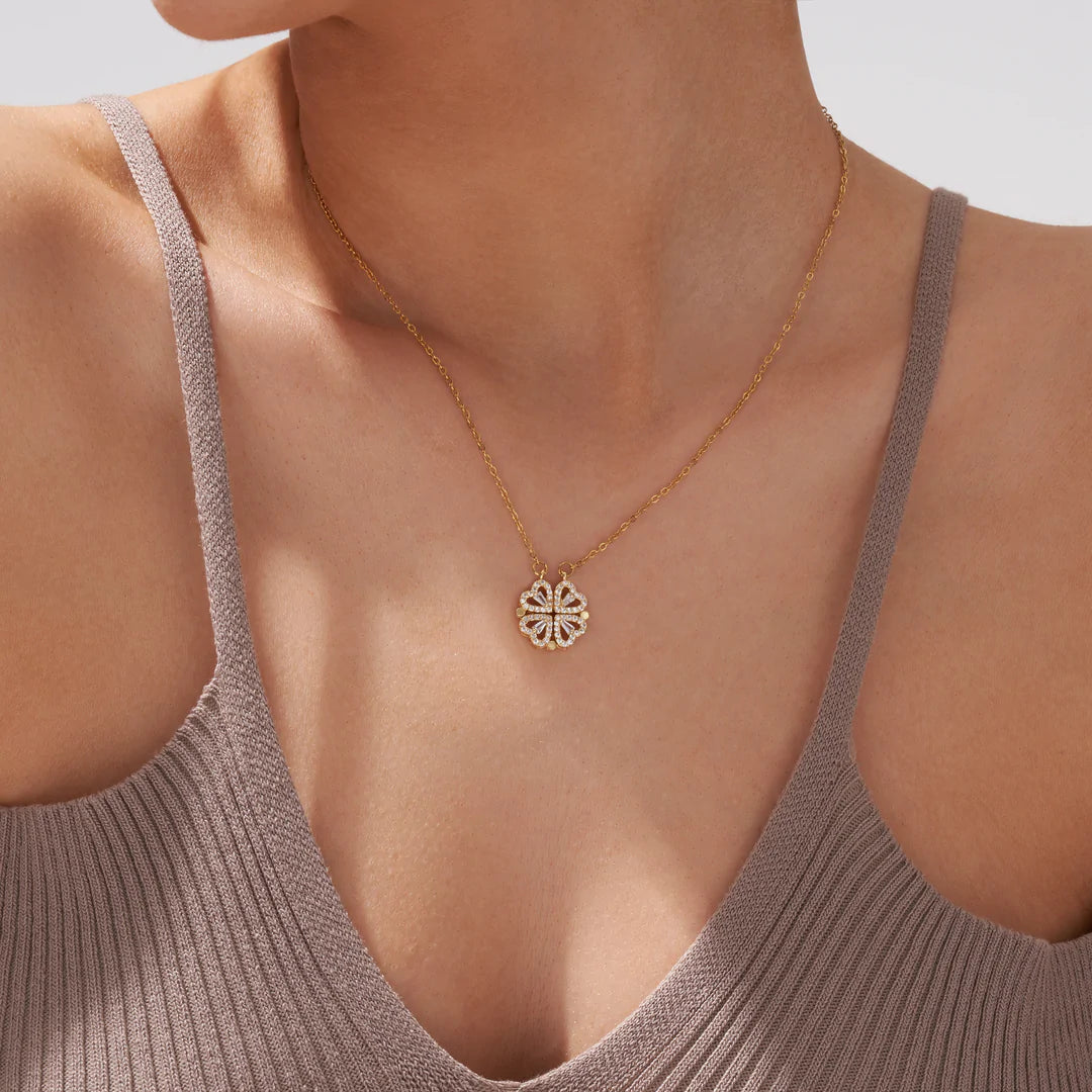The Clover Heart Love Necklace – Asteria Studio